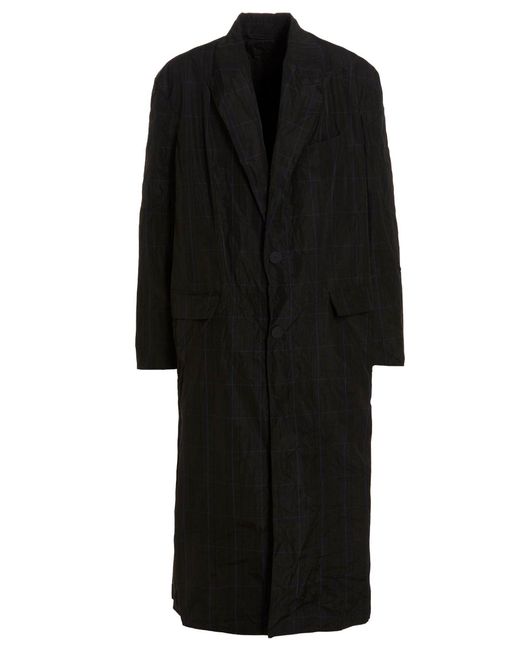 Balenciaga Black Check Packable Coat Coats, Trench Coats for men