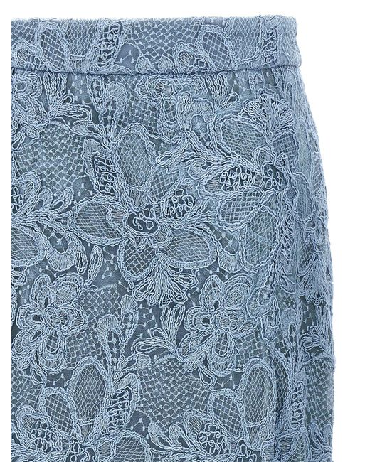 Lace Skirt Gonne Celeste di Ermanno Scervino in Blue