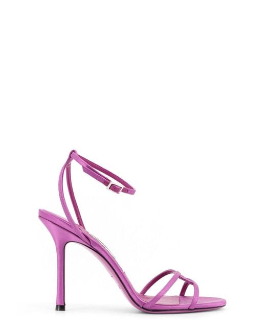 Jimmy Choo Pink Leo Satin Sandals