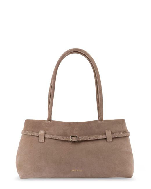 MANU Atelier Brown Le Cambon East West Suede Shoulder Bag