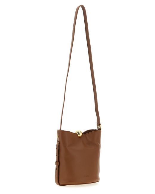 Furla White Sfera Soft Crossbody Bags