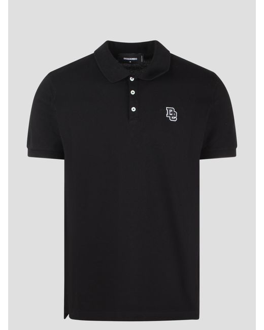 Tennis fit polo shirt di DSquared² in Black da Uomo