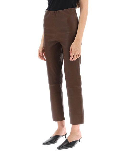 By Malene Birger Brown Florentina Leather Pants