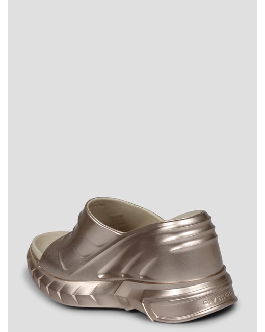 Givenchy Metallic Marshmallow Wedge Sandals