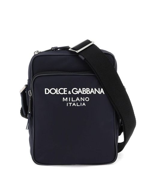 Dolce & Gabbana Blue Nylon Crossbody Bag for men