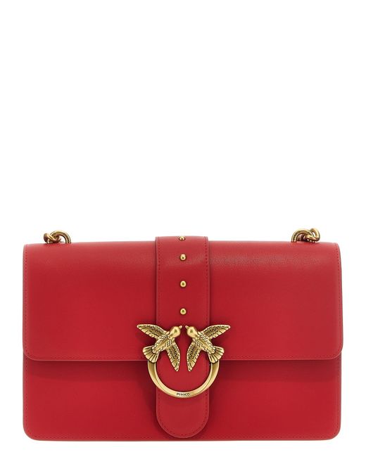 Pinko Red Classic Love Bag Icon Crossbody Bags