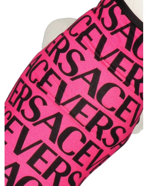 Logo Print Dog T-Shirt Pets Accesories Fucsia-Unisex di Versace in Pink