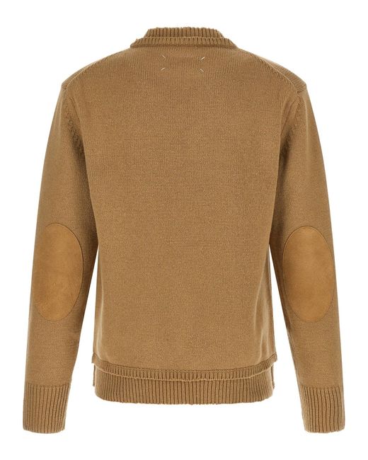 Maison Margiela Brown Patch Sweater Sweaters And Cardigans for men