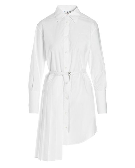 Off-White c/o Virgil Abloh White Off- 'Diagonal' Shirt Dress