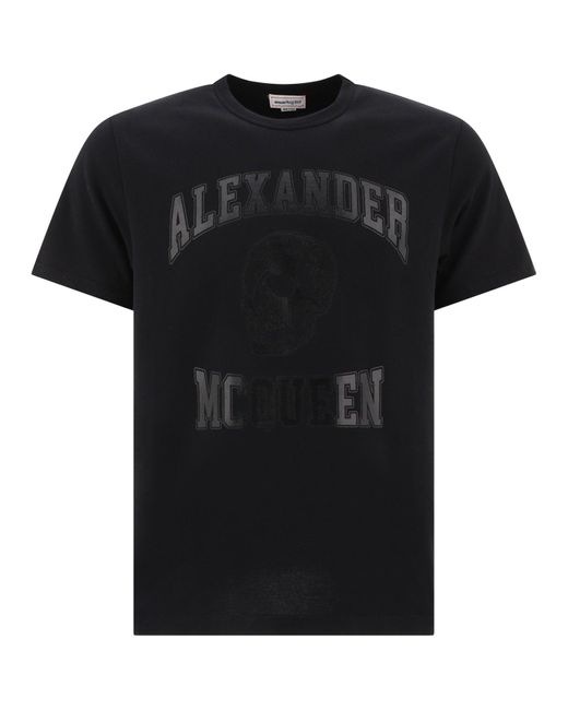 Maglietta "cranio" di di Alexander McQueen in Black da Uomo