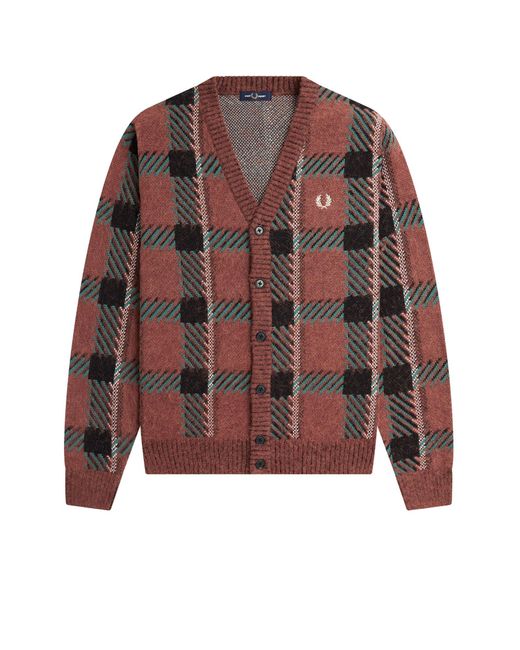 Fred Perry Brown Cardigan for men