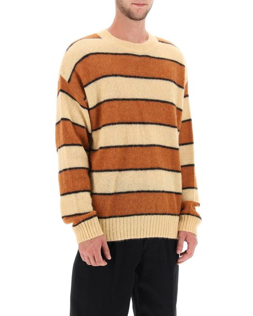 Closed Multicolor Striped Wool And Alpaca Sweater for men