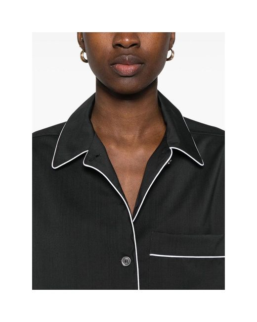 Barena Black Wool Shirts