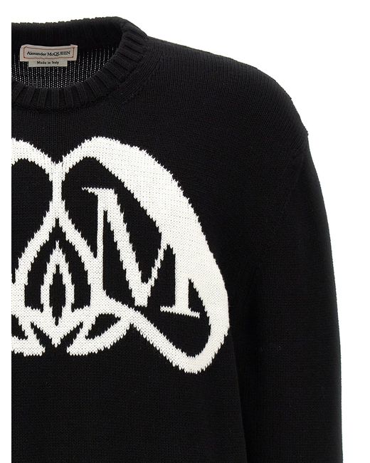 Alexander McQueen Black Logo Seal Sweater, Cardigans for men