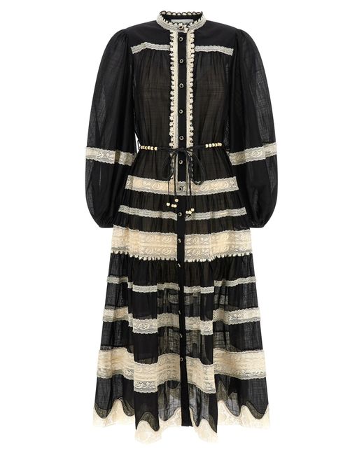 Abito Rhiannon Billow di Zimmermann in Black