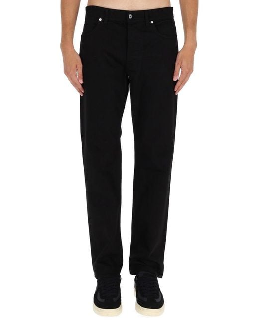 Stone Island Black Regular Fit Denim Pants for men