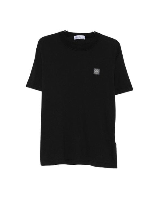 Stone Island Black T-Shirts for men