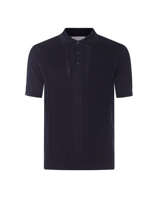 T-Shirts And Polos And-Uomo di Brunello Cucinelli in Blue da Uomo