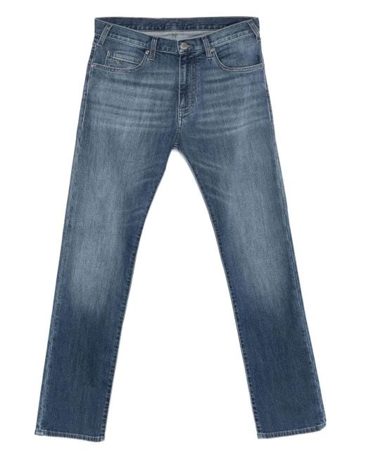 Jeans Con Design A Cinque Tasche di Emporio Armani in Blue da Uomo