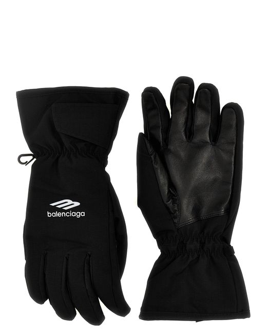 Balenciaga Black Ski 3b Sports Icon Gloves for men