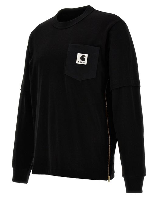 X Carhartt Wip T Shirt Nero di Sacai in Black da Uomo