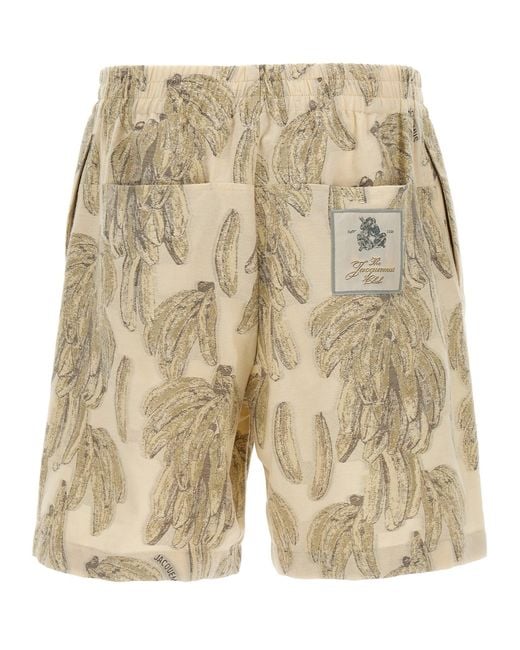 Jacquemus Natural 'Le Short Aloe' Bermuda Shorts for men