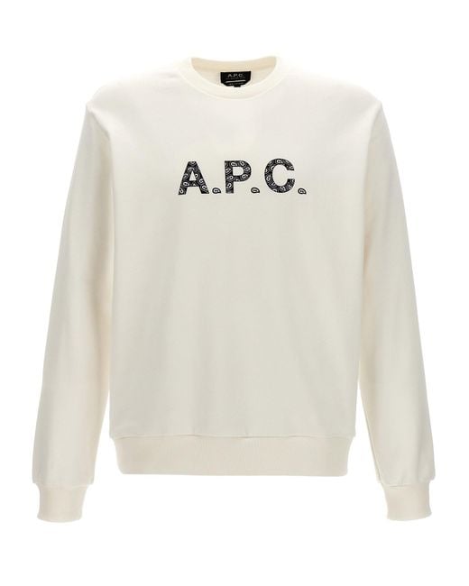 A.P.C. White Timothy Sweatshirt for men