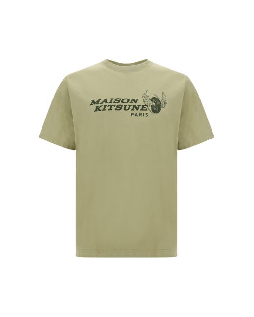 T-Shirt di Maison Kitsuné in Green da Uomo
