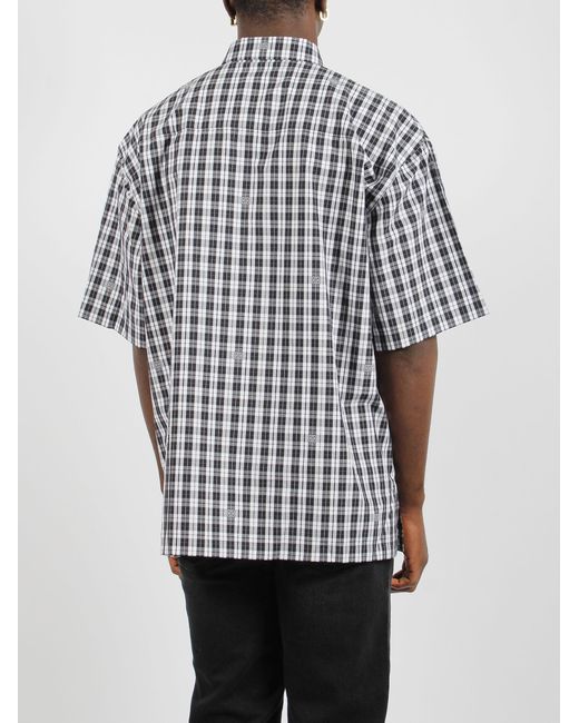 4g checked poplin shirt di Givenchy in Blue da Uomo