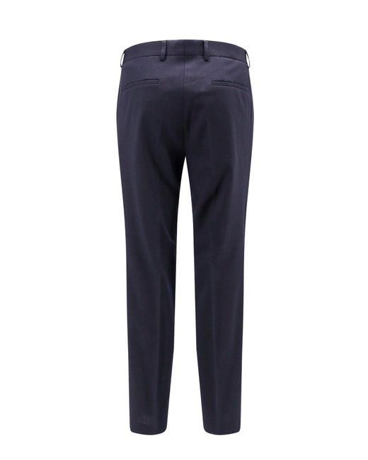 Boss Blue Wool Blend Trouser for men