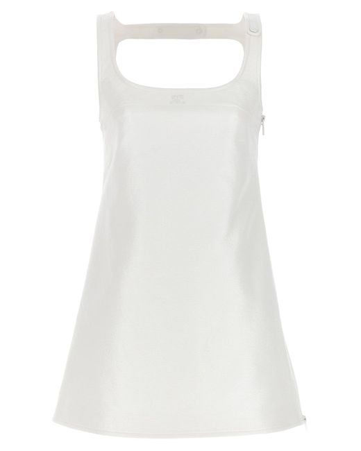 Courreges White Reedition A-line Vinyl Dresses