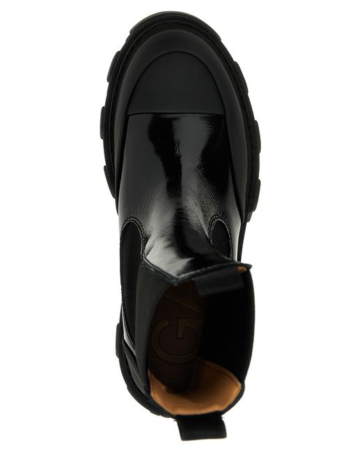Shiny Ankle Boots Stivali E Stivaletti Nero di Ganni in Black