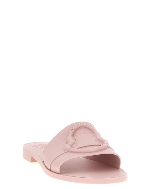 Moncler Pink 'Mon' Slides
