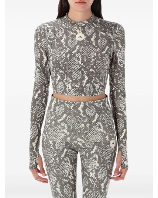 Adidas By Stella McCartney Gray Logo Top