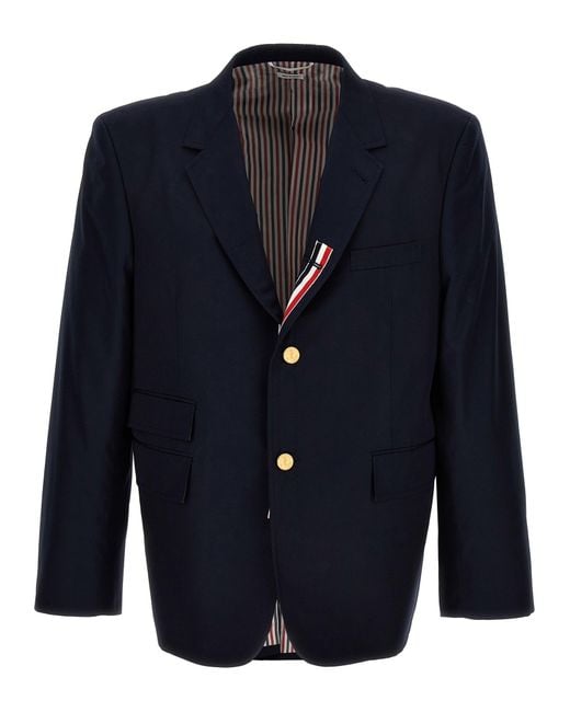 Thom Browne Blue 'Fit 5' Single-Breasted Blazer for men