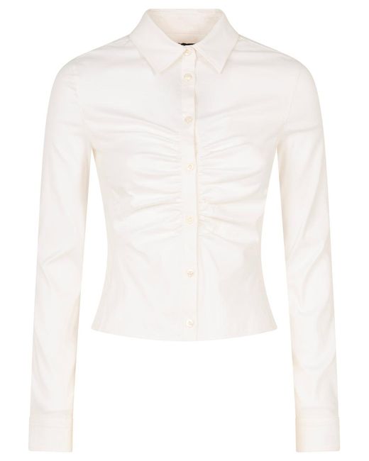 Camicia Con Rouches-Donna di Balenciaga in White