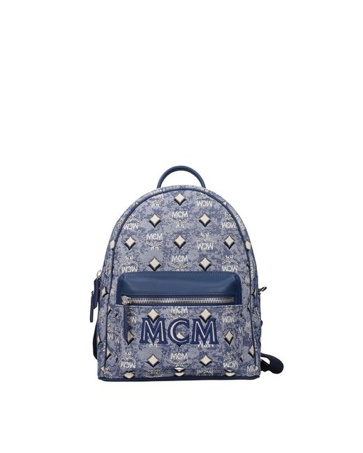 MCM Backpacks And Bumbags Fabric Blue Denim