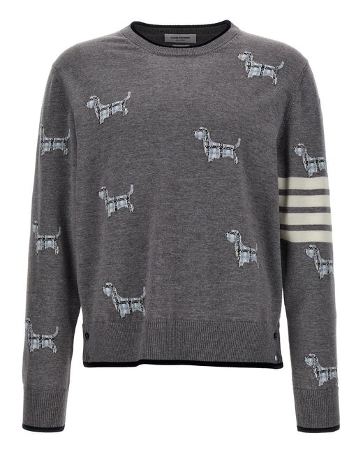 Thom Browne Gray Hector Sweater, Cardigans for men