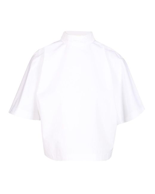 Alaïa White Crop Top Tops