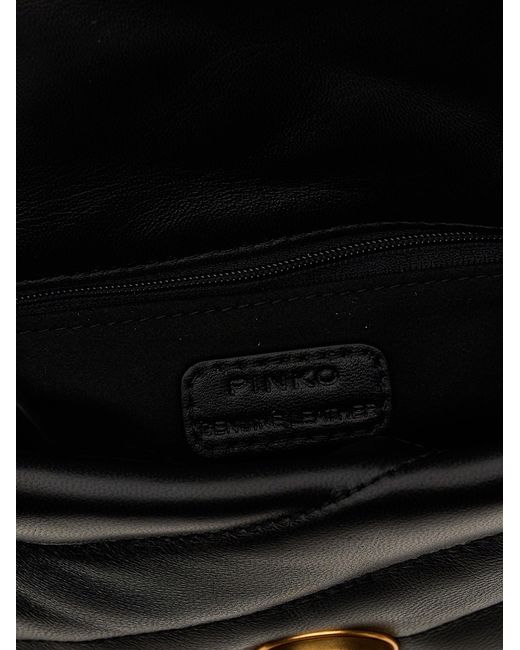 Pinko Black Love Puff Baby Crossbody Bags