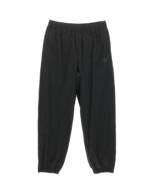 T By Alexander Wang Black Polyester Blend Joggers