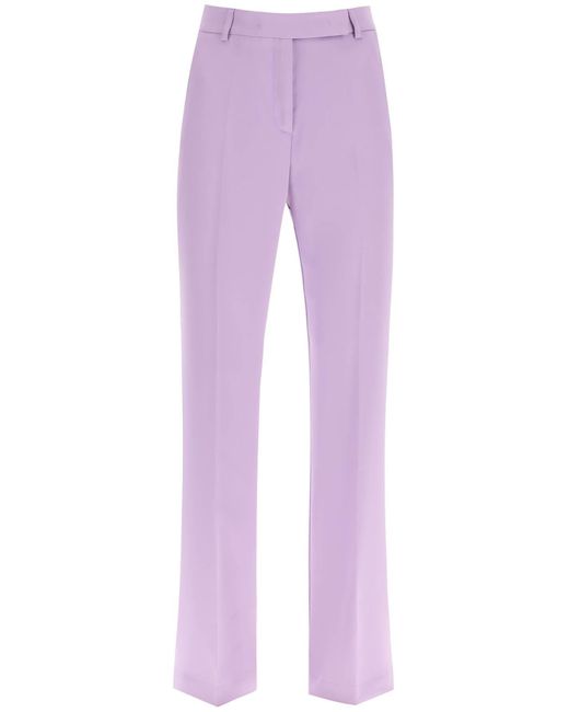 HEBE STUDIO Purple 'lover' Satin Trousers