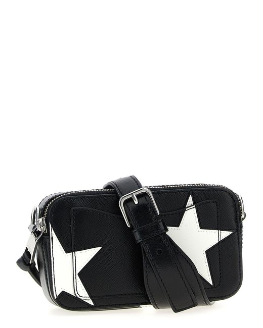 Marc Jacobs Black 'The Star Patchwork Snapshot' Crossbody Bag