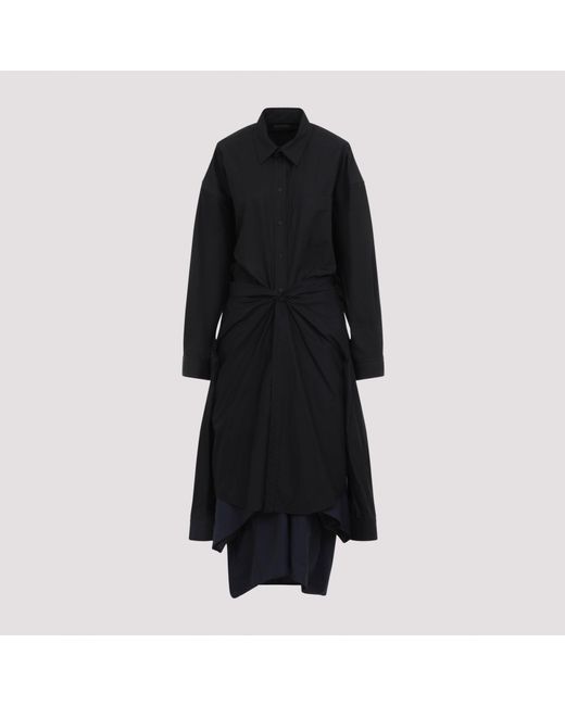 Balenciaga Black Maxi Patched Shirt