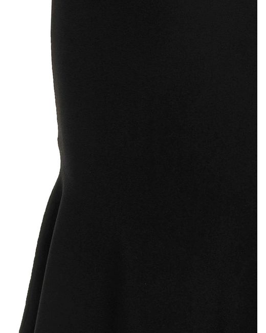 Roland Mouret Black Stretch Knit Midi Dress