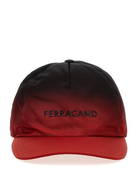 Ferragamo Red Lettering Logo Cap for men