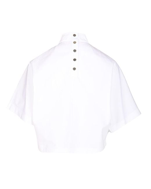 Alaïa White Crop Top Tops