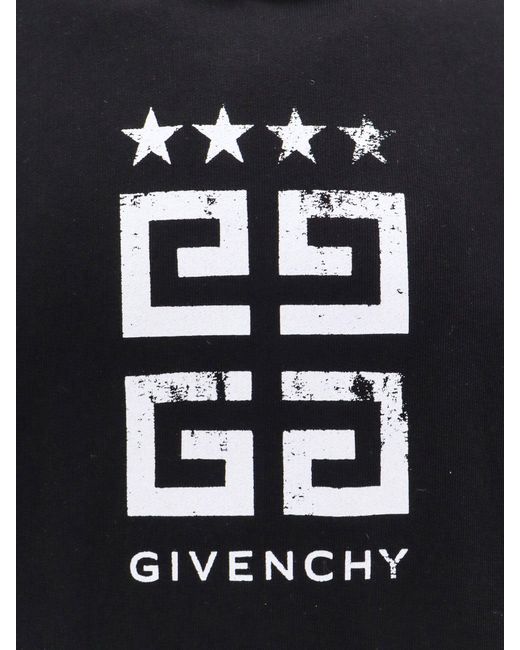 Felpa in cotone con stampa 4G di Givenchy in Black da Uomo
