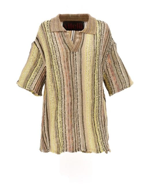 VITELLI Multicolor Jacquard Knit Shirt Polo for men