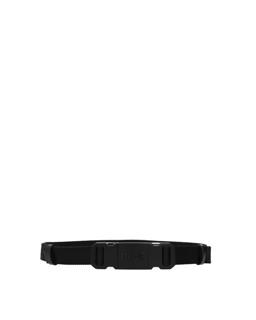 Dior Thin Belts Fabric Black for men